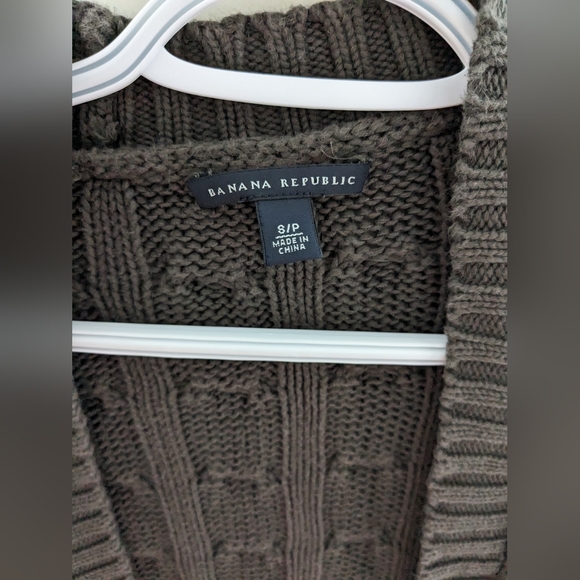 Banana Republic Cotton Dark Gray Knit Vest Size S - Picture 6 of 6